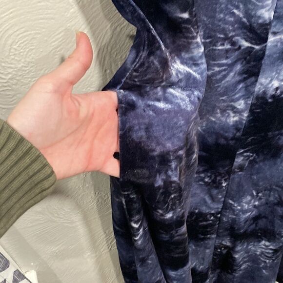 J Jill Pure Jill Tie-Dyed Velvet Maxi Dress Blue Size Small - Picture 4 of 7